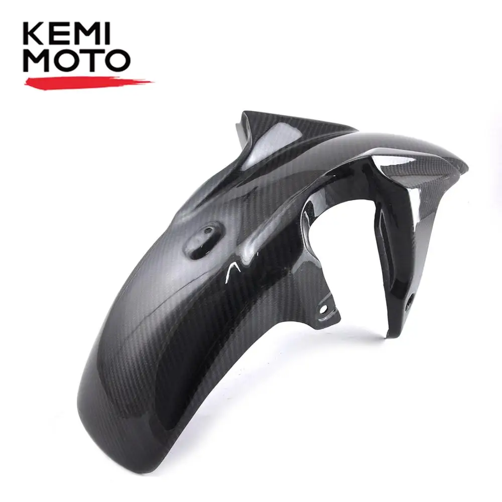 

KEMiMOTO Motorcycle Carbon Fiber Front Fender Mudguard Hugger For YAMAHA MT 07 MT07 FZ07 100% Twill Motor 2014 2015 2017 2018