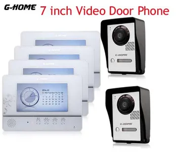 

NEW 7" video door phone ,taking photos alarming function 800TVL HD,CCDCamera for night vision,remote controller set menu 2V4
