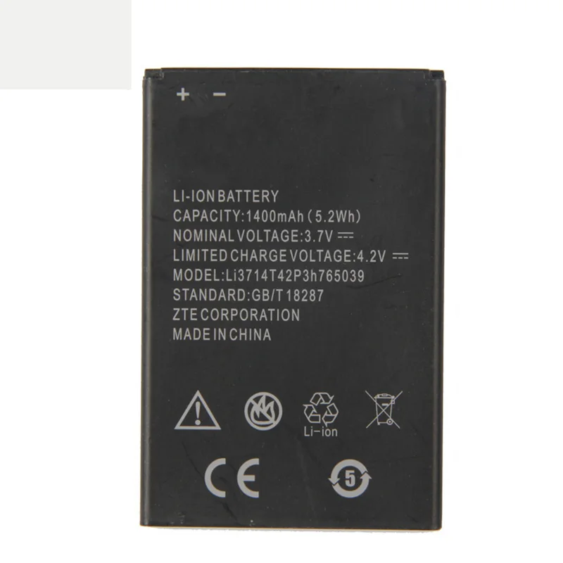 Оригинальный аккумулятор Li3714T42p3h765039 для телефона ZTE Blade A3 T220 AF3 T221 A5 AF5 C341 1400