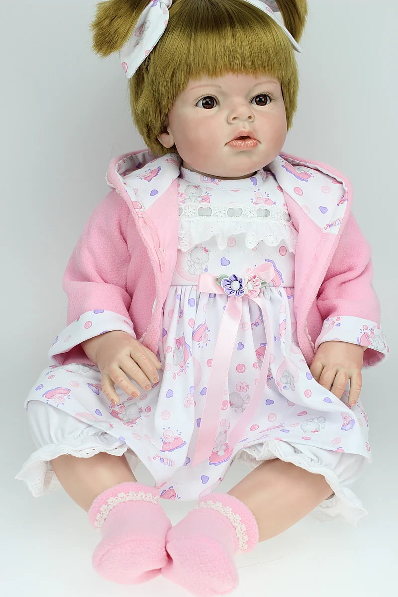About 70cm Silicone reborn baby dolls accompany sleeping reborn babies girl fashionable Christmas gift brinquedos for