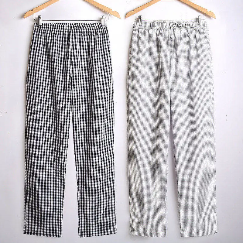 Весна лето хлопок плед мужские Пижамные брюки 2 шт./лот свободные брюки для сна Модные Повседневные Мужские штаны для сна MA50199 - Color: style 3