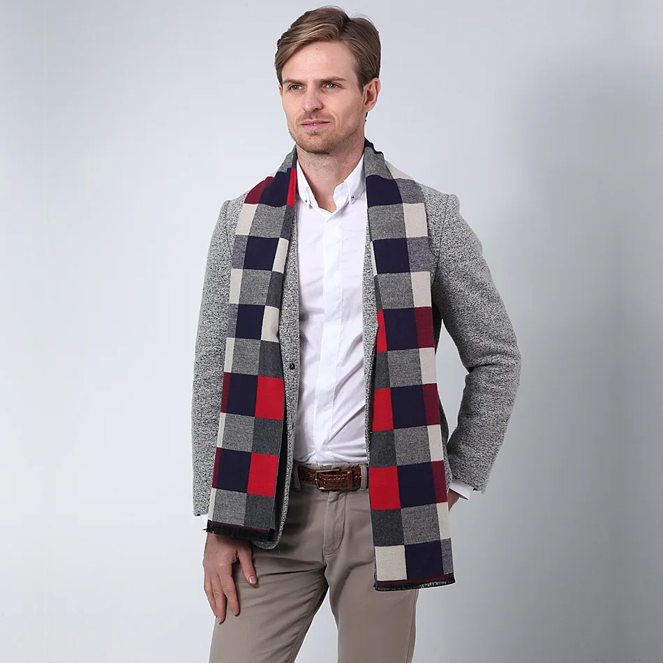 New Mens Cheap Scarf Korean Modal Classic Plaid Scarf for Fall/winter