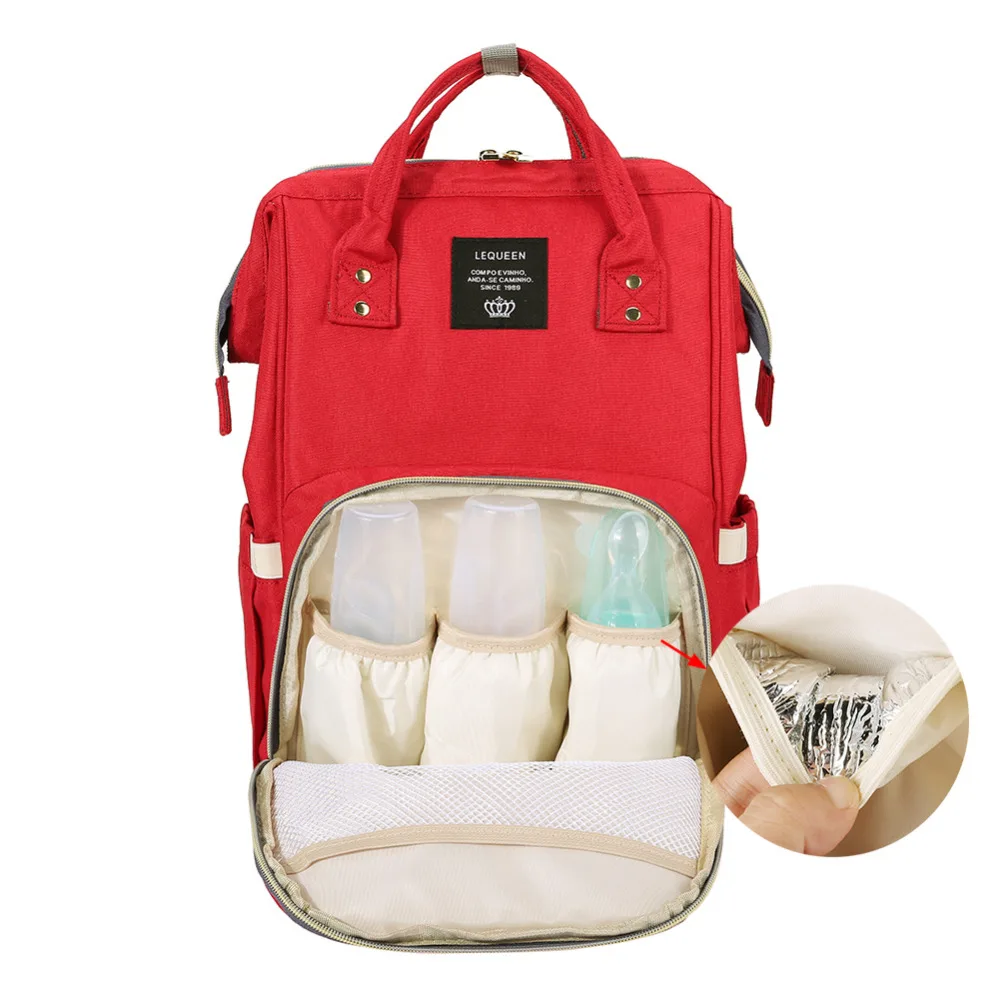Beste Lequeen Luiertas Multifunctionele Grote Capaciteit Mummie Baby Verpleging Zak Moederschap Reizen Winkelen Rugzak Nappy Organizer Bag