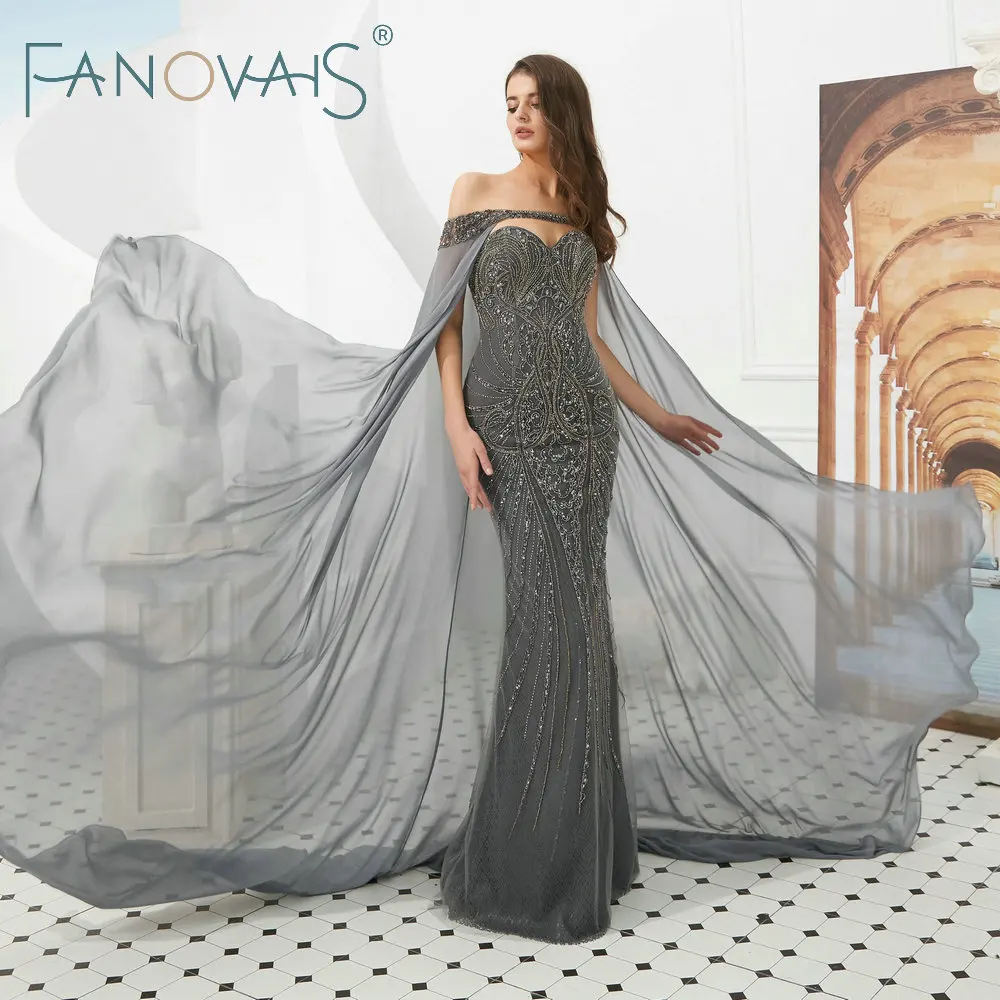 gray evening dresses