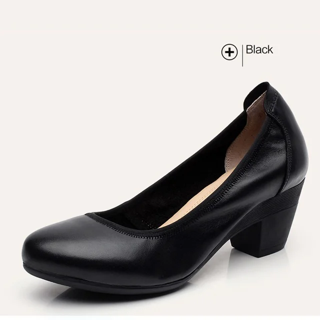 Ariari Genuine Leather Women Dress Shoes Comfortable Soft Work High