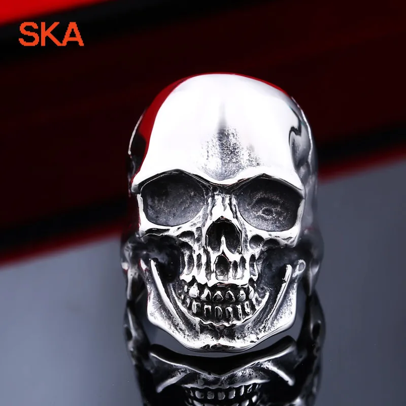 Мужские кольца с черепом SKA из нержавеющей стали мужские ювелирные изделия