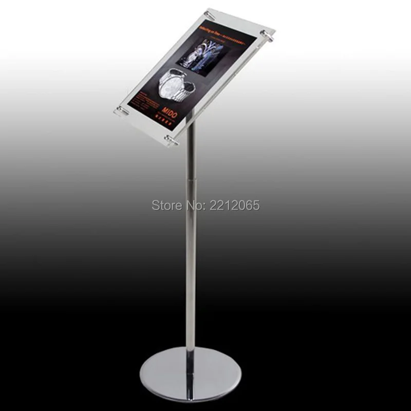A3 Adjustable Floor Standing Pedestal Sign Holder Floor Stand with