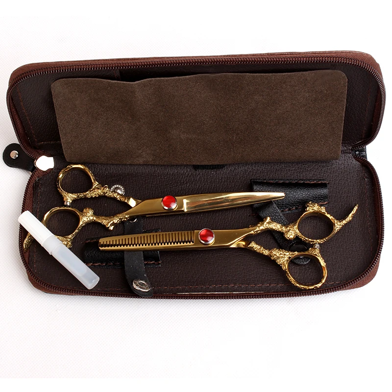 

scissor 6.0inch Japan hair scissors teflon shears cheap hairdressing scissors barber thinning scissors hairdresser razor haircut