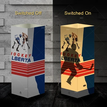 

Sport Ice Hockey LBERTA design Shadow LED night lights great gift for kids For office store club room creative decor