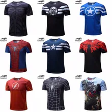 Free shipping 2018 t shirt Superman Batman spider man captain America Hulk Iron Man t shirt