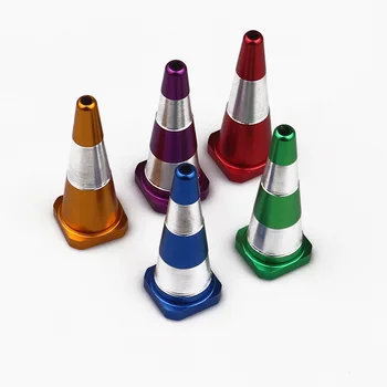 

Fashion Roadblock shape Personality Smok Light Metal Pipes Portable Creative Smoking Pipe Herb Tobacco Pipe Grinder Mouthpiece