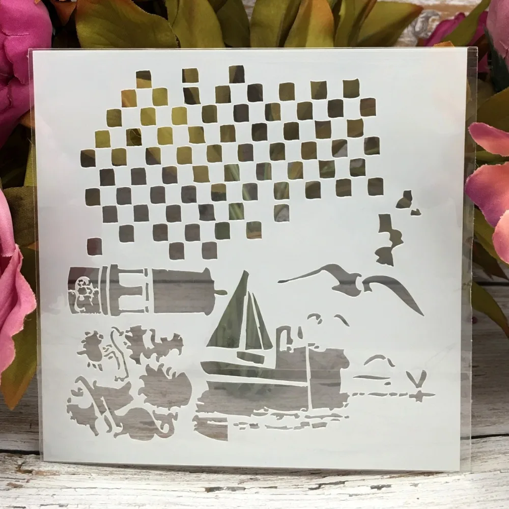 5&quot New Seagull DIY Layering Stencils Wall Painting Scrapbook Coloring Embossing Album Decorative Paper Card Template | Канцтовары