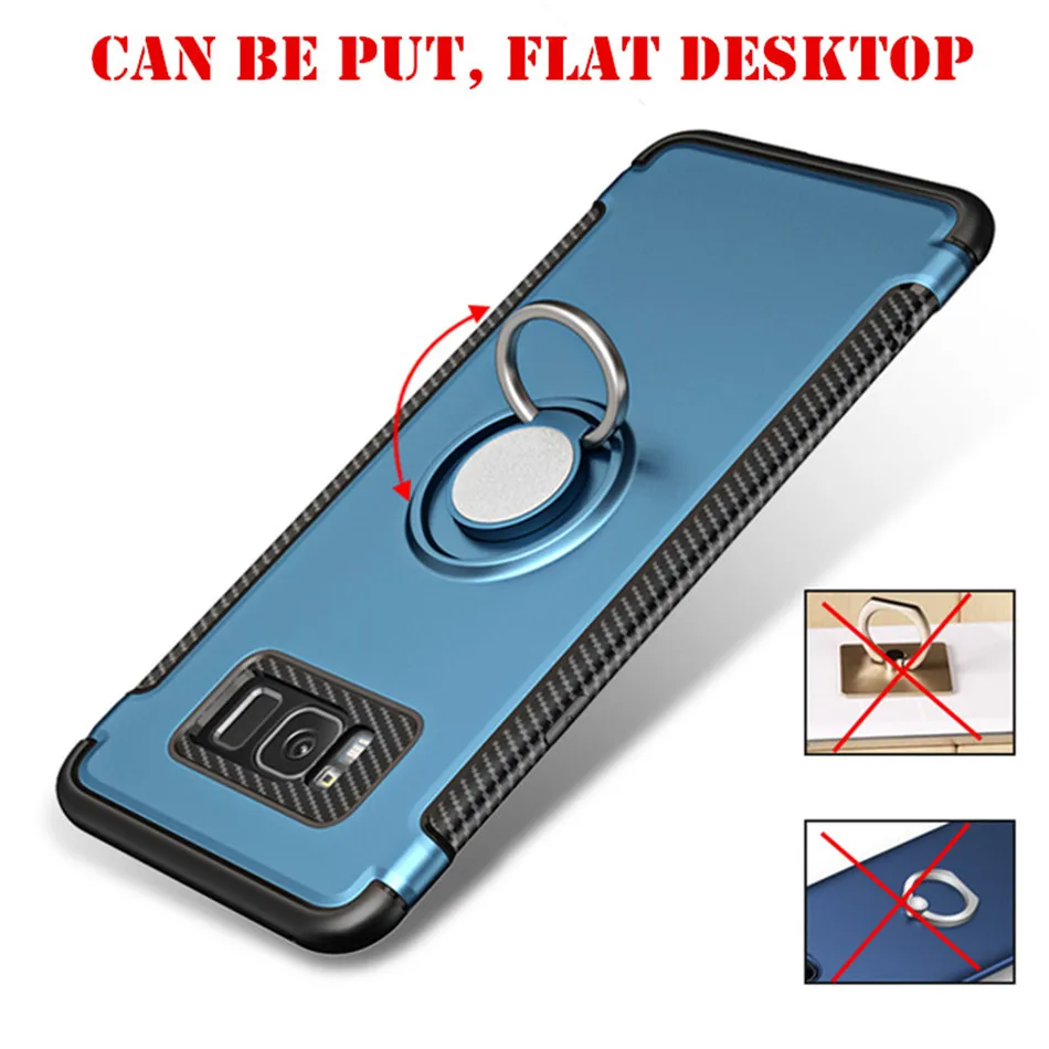 Shockproof Metal Ring Holder Adsorbent Cases