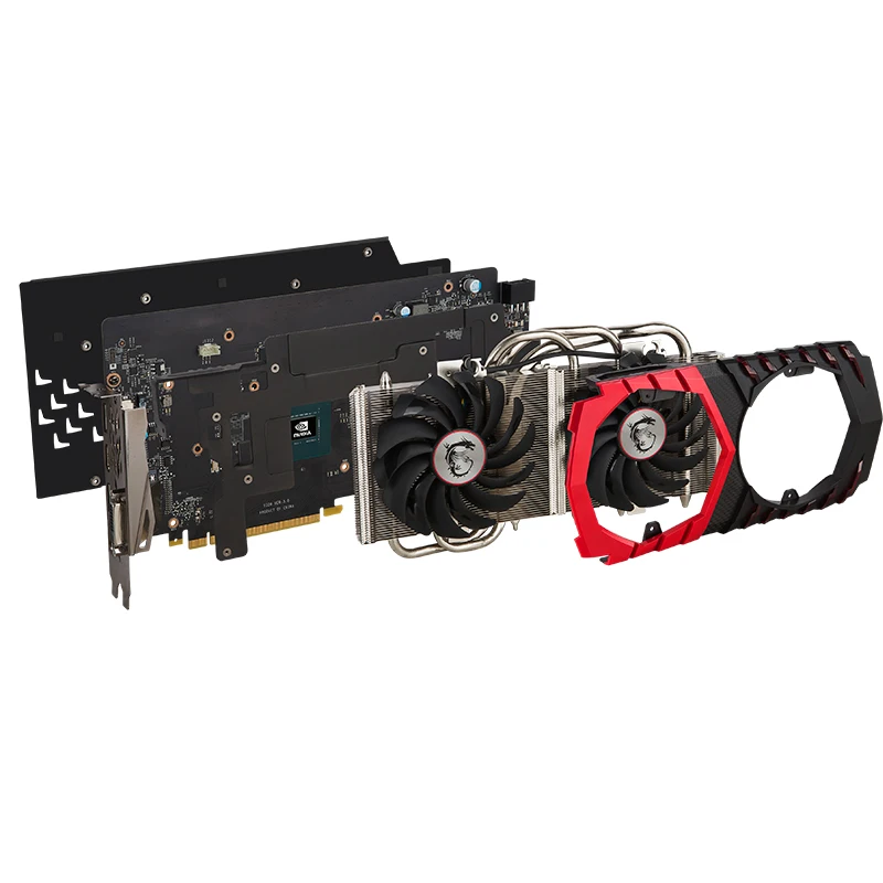 Mining MSI GTX1060 GAMING X 6 Гб Видео карта для ETH 1594 1809 МГц/8100 МГц 192Bit GDDR5 PCI E 3 0 DP + HDMI DVI Графика