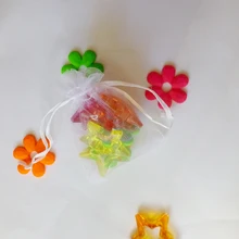 100 шт 13*18 см белая подарочная Сумка из органзы стенд для ювелирных украшений сумки Сумка на шнурке для браслетов/ожерелье/сумка из пряжи