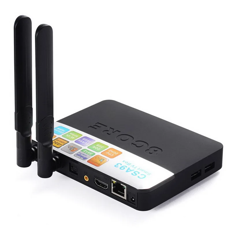 Android 7.1 TV Box CSA93 Amlogic S912 Octa Core 3GB RAM 32GB 2GB 16GB BT4.0 2.4/5.8G Dual WiFi H.265 4K 1000M Smart Meida Player