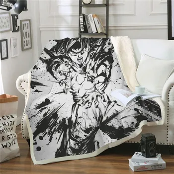 

Blanket Custom Photo Flannel Fleece Blanket Anime Dragon Ball Printed Sofa Warm Bed Throw Blanket for Adult