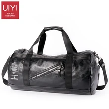 UIYI Мужская мягкая Дорожная сумка из ПВХ, Классическая вместительная сумка для мужчин, водонепроницаемая сумка на плечо, багаж, дорожная сумка# UYS7032