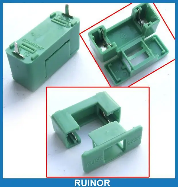 

100 PCS x Fuse Holder DIP 6.3A 1.6W 250V FOR 5x20mm Fuse PCB Panel Soldering
