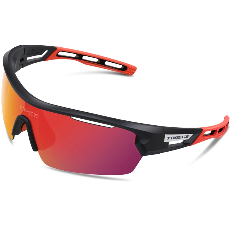 

Polarized Sports Sunglasses With 4 Interchangeable Lenes for Men Women Cycling Running Driving Fishing Golf Baseball Goggles