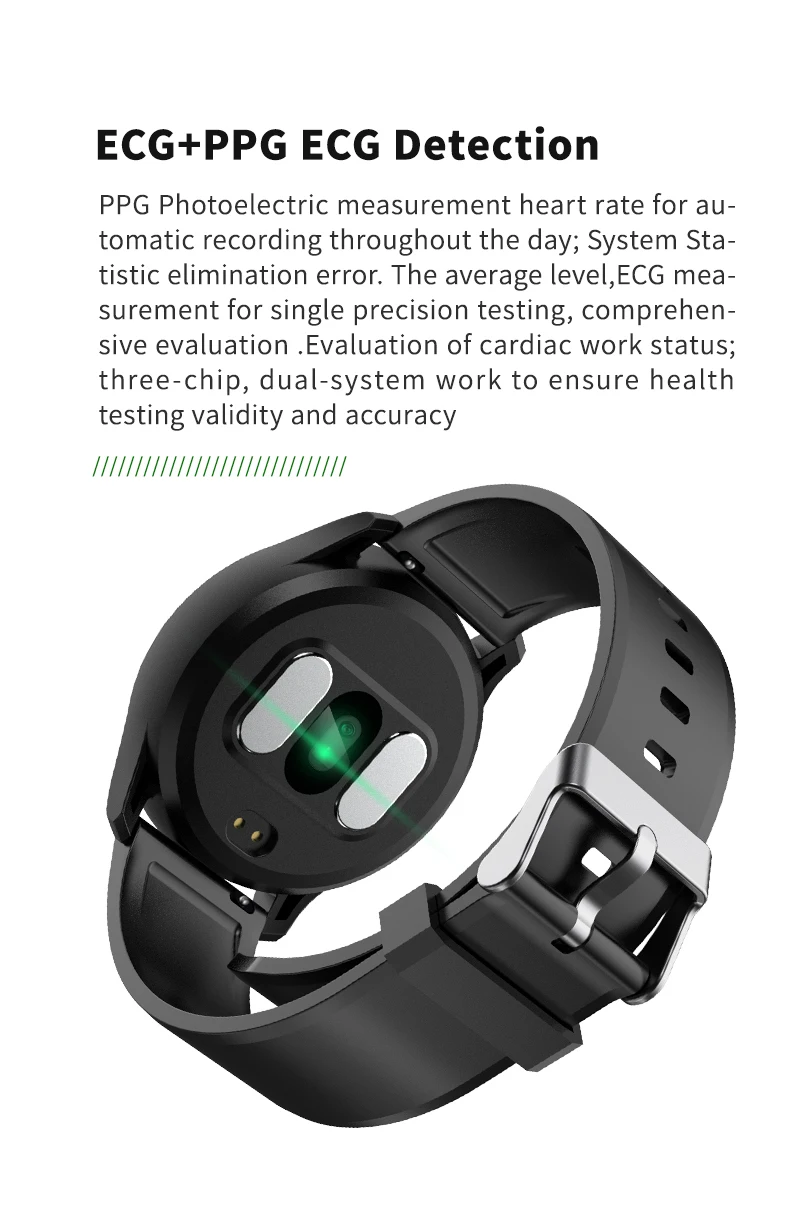 Diggro Z03 Smartwatch ЭКГ PCG сердечного ритма вариабельности сердечного ритма монитор крови Давление Спорт Фитнес трекер с сенсорным экраном Водонепроницаемый Смарт-часы