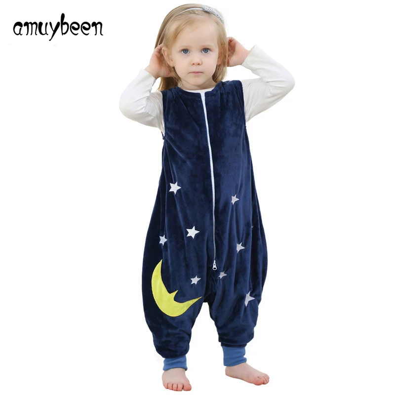 Amuybeen Детская сумка для сна осень Зимние детские пижамы из холодного сердца