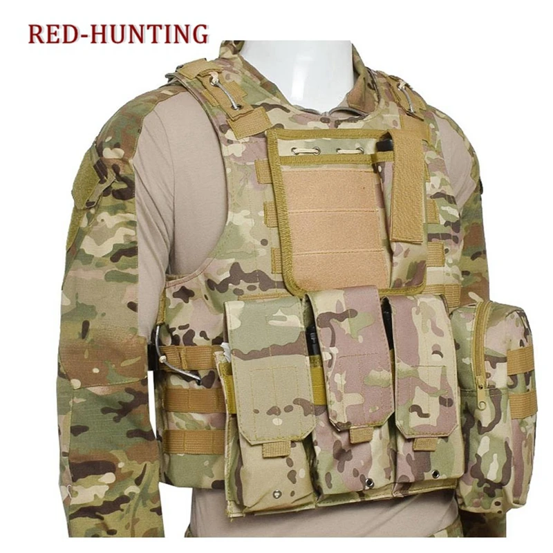 US ACU Airsoft Tactical Vest Adjustable Size Molle Combat Vest for Paintball