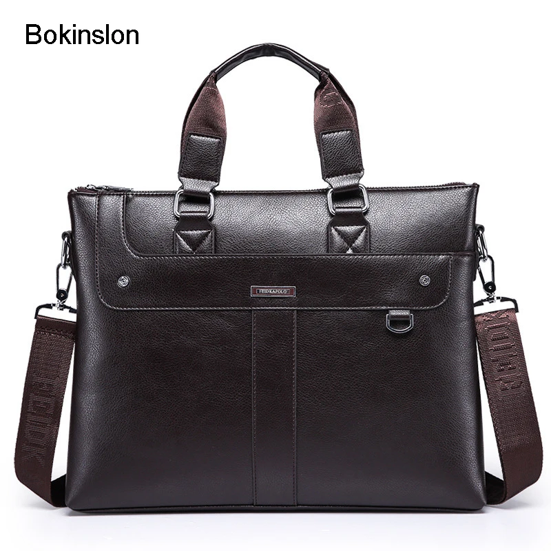 

Bokinslon Men Handbag Bags Popular Cow Split Leather Popular Man Shoulder Bags Fashion Casual Male Business Bags