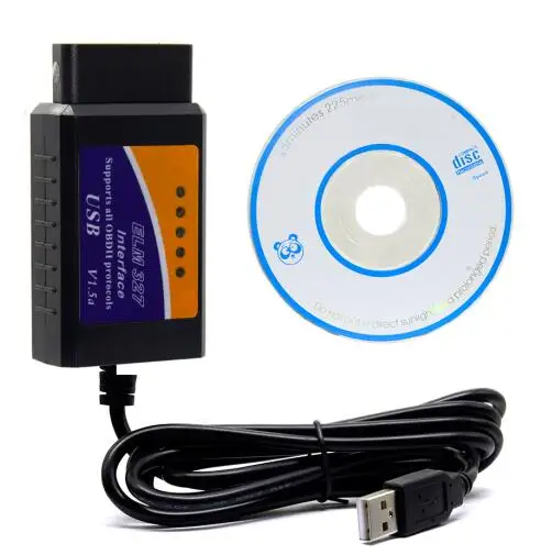 Новейший ELM327 USB V1.5 OBD2 автомобильный диагностический сканер ELM 327 V 1,5 OBD 2 OBDII интерфейс на основе ПК автоматический диагностический инструмент OBD-II сканирования - Цвет: Красный