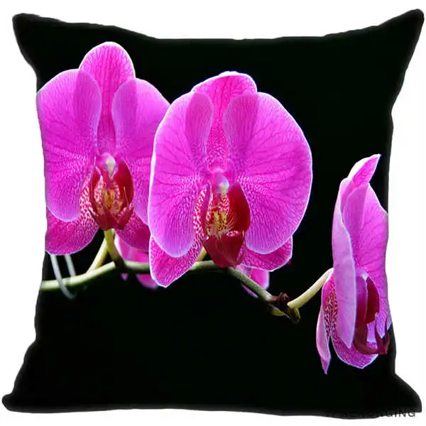 Заказная декоративная наволочка цветы Орхидея квадратная Наволочка на молнии 35X35,40x40,45x45 см(одна сторона) 180522-09 - Цвет: Square Pillowcases