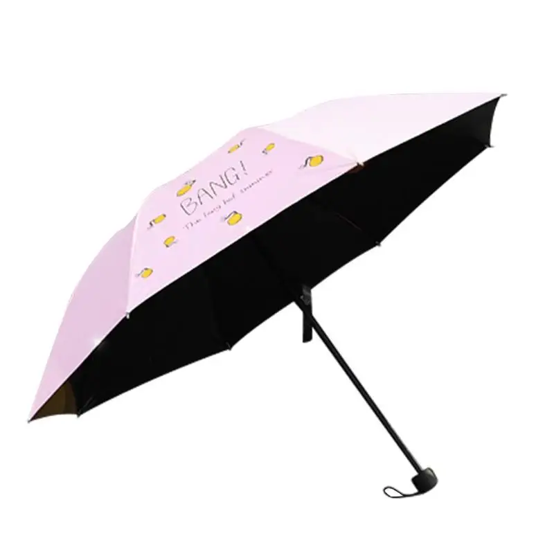 Горячая защита от ветра и дождя складной креативный мультяшный тройной складной зонт модный сильный Ветрозащитный простой солнцезащитный зонтик от дождя - Цвет: 01