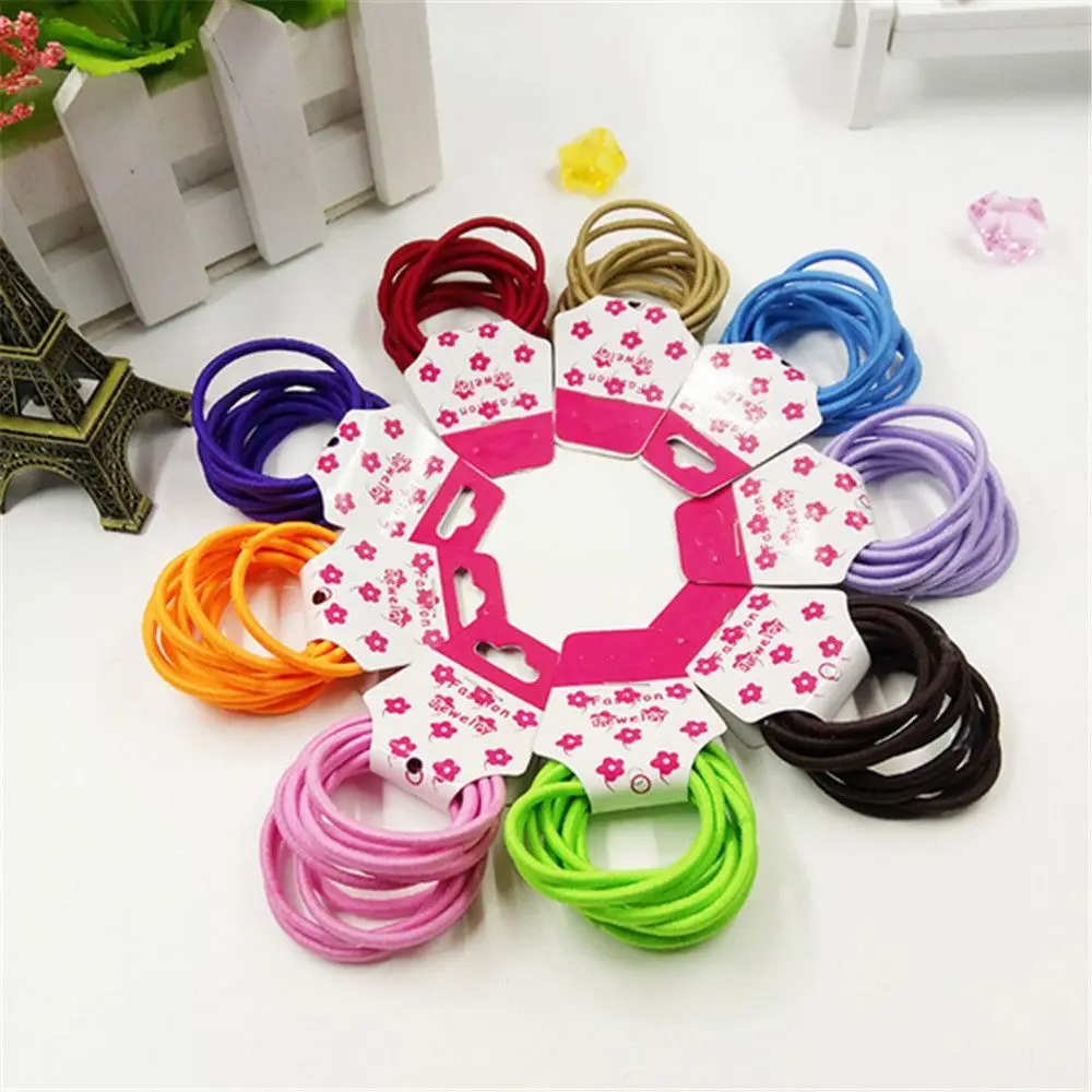 Buy 10PCS/pack Girl Elastic Bands Ponytail Holder