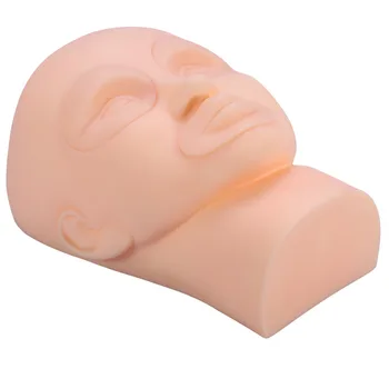 

CAMMITEVER Makeup Training Mannequin Head Silicone Head Model Eyebrow Lip Practice Skin Bald Manikin Head
