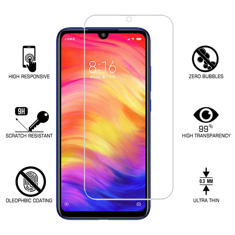 Полный клей для Xiaomi Redmi Note 7 6 pro 5 pro защитная пленка из закаленного стекла Взрывозащищенный протектор экрана Redmi Note 7 6,3"