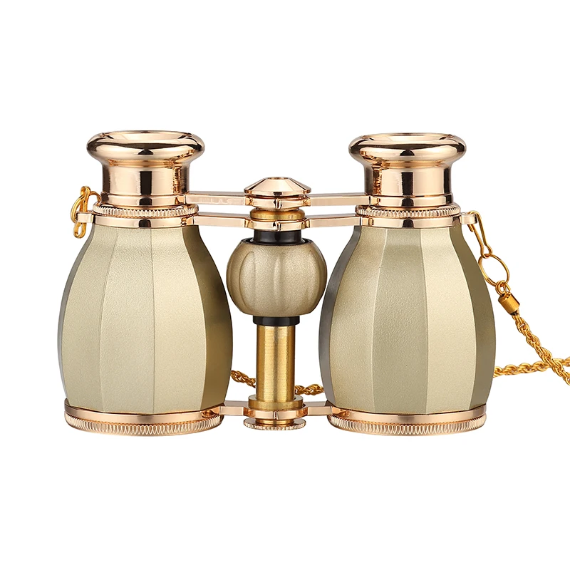 Koop Nieuwe Stijl Verrekijker Telescoop Opera Bril Gecoat Theater Glas Retro Verrekijker Met Ketting Telescopio Lady Gift Goud Kleur
