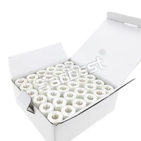 Sanbest Class 15 Prewound Bobbin Thread 60wt/40wt A Size – High Tenacity White & Black Embroidery Bobbins (TH00023) - Image 2