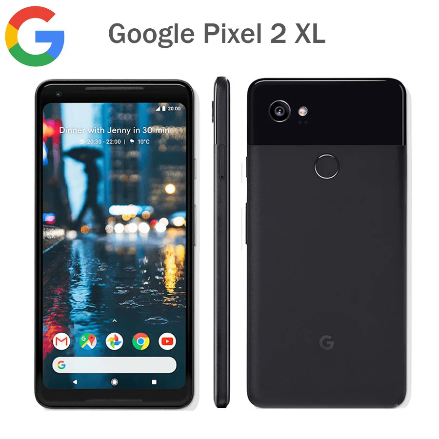 Оригинальный мобильный телефон Google Pixel 2 XL, американская версия, LTE, 6,0 дюймов, 4 Гб ОЗУ, 64 ГБ/128 Гб ПЗУ, Snapdragon 835, Android, сканер отпечатков пальцев