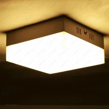 Высокая мощность 6 Вт/12 Вт/18 Вт/24 Вт потолочный светильник акриловый SMD 2835 ультра-тонкий круг лампы/квадратная форма белый корпус Кабинета гостиной