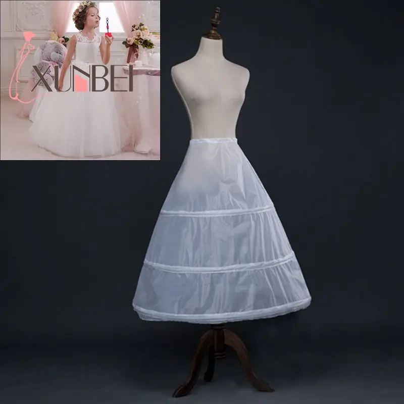 Buy 3 Hoops White A Line Long Flower Girl Dress