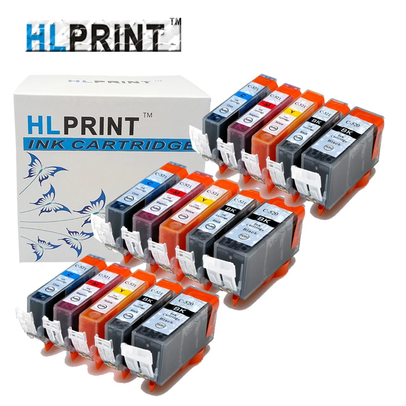 Картридж с чернилами PGI520 CLI521 совместимый CANON PIXMA IP3600 IP4600 MP540 MP620 MP630 MP980 MP550 MP560 MP640 MP990