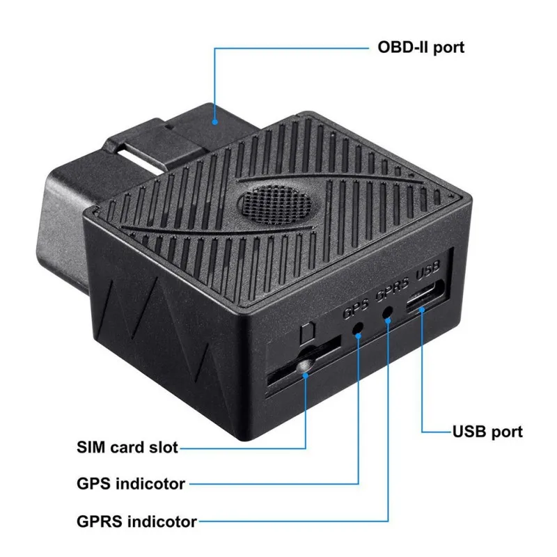 Автомобильный OBD gps трекер GSM OBDII устройство слежения автомобиля OBD2 Plug Play 16 PIN интерфейс с программным обеспечением и приложением gps локатор
