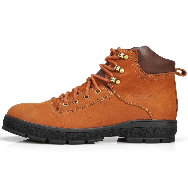 Gran Brown Zapatos Invierno Británico Nieve Estilo Con Cuero Botas Niza Hombres coffee Encaje 2171 Vaca Desierto Nueva Moda De pTgndSq