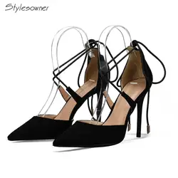 Стиль sowner новые Стиль бежевый и черный цвета женские туфли-лодочки на высоком каблуке 10 см модные Демисезонная женская обувь с острым