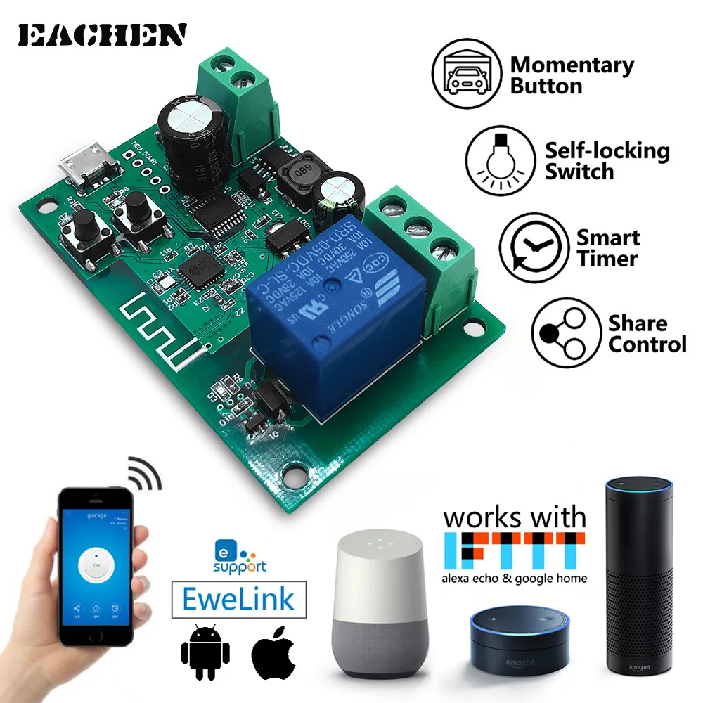 

Graffiti Single-way Point Switch Wifi Relay Wireless Module Timing Remote Intelligent Remote Control