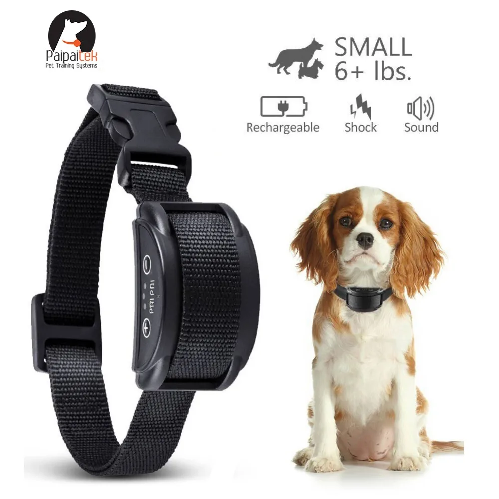

7 Levels Adjustable Electric Dog bark shock collar Humane anti bark collar rechargeable for small medium dogs shock sound