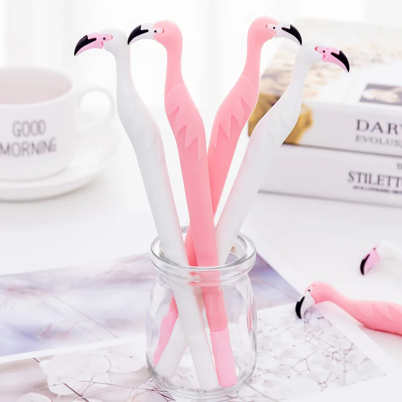 1 шт. креативные милые гелевые ручки в виде лебедя каваи Фламинго канцелярские принадлежности для школы канцелярские принадлежности Подарочные стильные ручки