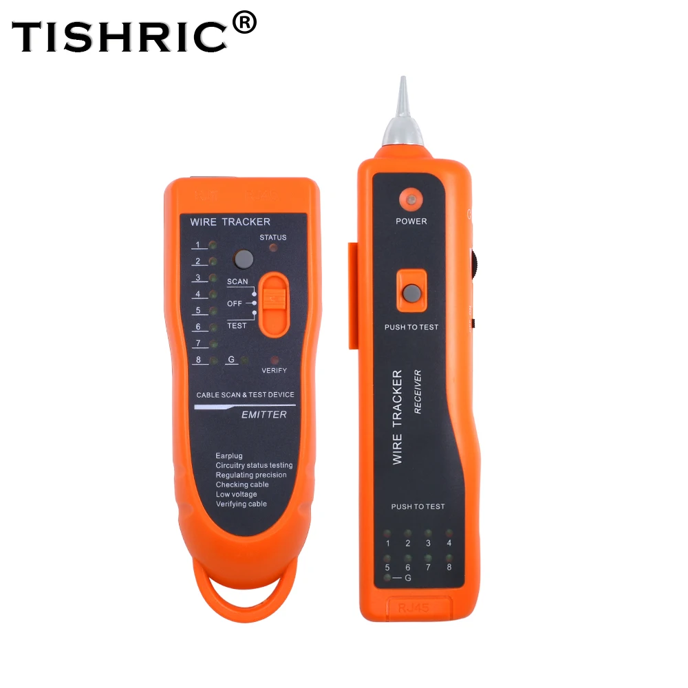 TISHRIC UTP STP Cat5 Cat6 RJ45 LAN Сетевой кабель тестер линии Finder RJ11 телефонный провод трекер Tracer Диагностика тон комплект XQ-350