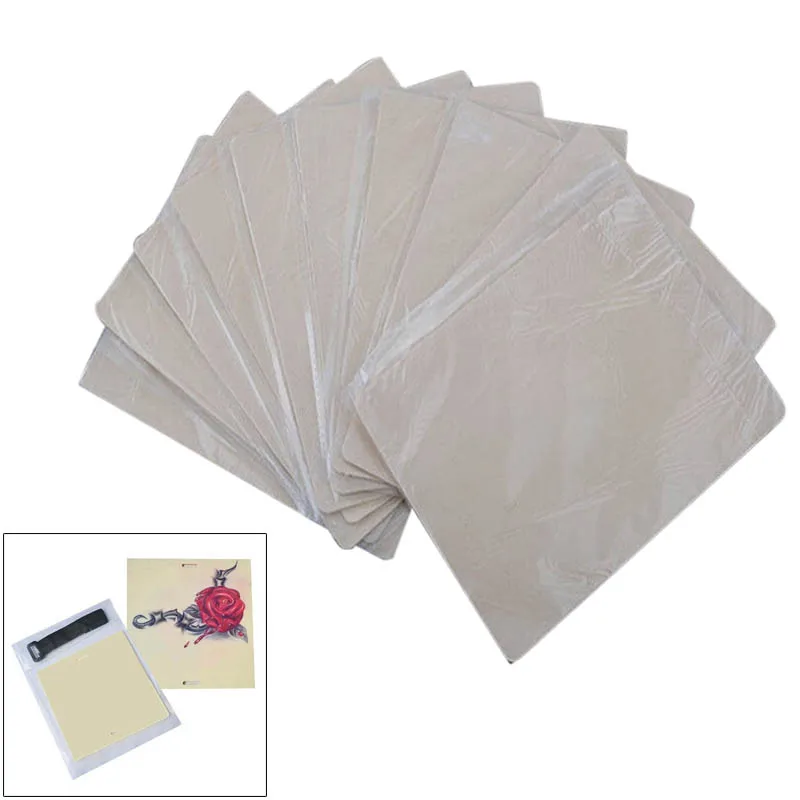 

10 Sheet Blank Tattoo Practice Skin Double Sides Microblading Practices for Tattoo Machine Supplies Beginner Tattoo Practicing