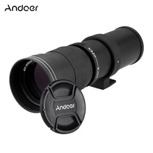 Andoer wysokiej jakości Kelda 420-800mm F/8.3-16 Super teleobiektyw instrukcja soczewka powiększająca z T- do montażu dla Canon EOS EF aparatu Nikon DSLR