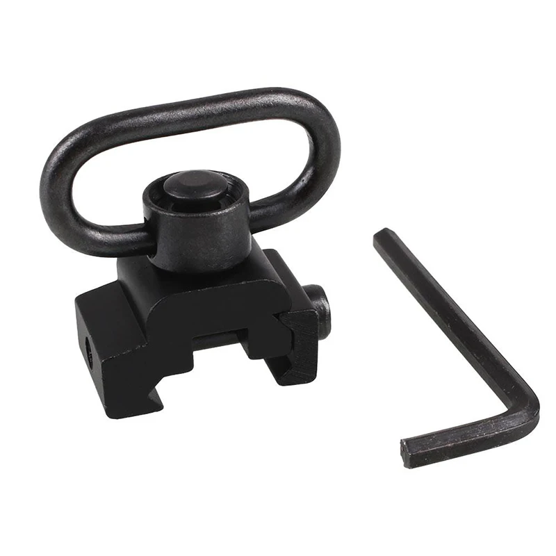 

Heavy Duty Quick Release Detach Push Button Sling Swivel Adapter Set Picatinny Rail Mount Base 20mm Connecting Sling Ring